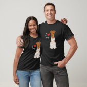 Ik hou van mijn witte en Tan Fox Terrier Dog T-shirt (Unisex)