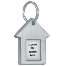 Ik hou van mijn witte labrador huisdieren naamplaatje