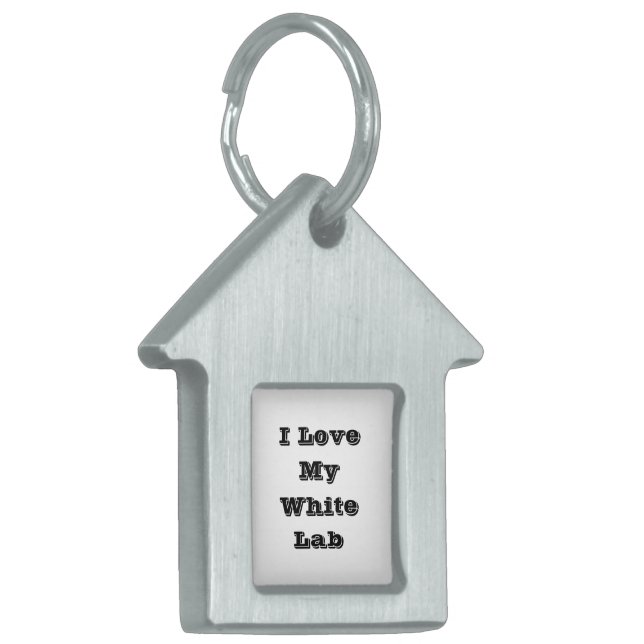 Ik hou van mijn witte labrador huisdieren naamplaatje (Voorkant Links)