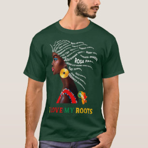 Ik hou van mijn wortels, zwarte geschiedenis maand t-shirt