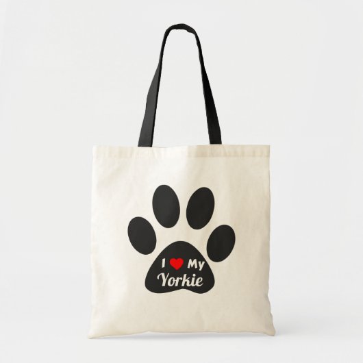 Ik hou van mijn Yorkie Canvas tas. Tote Bag (Voorkant)