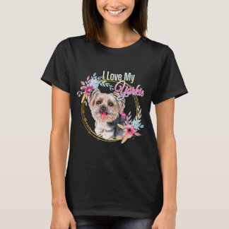 Ik hou van mijn Yorkie Cute Yorkie Lover T-shirt