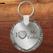 Ik hou van mijn Yorkie Heart Keychain (Voorkant)