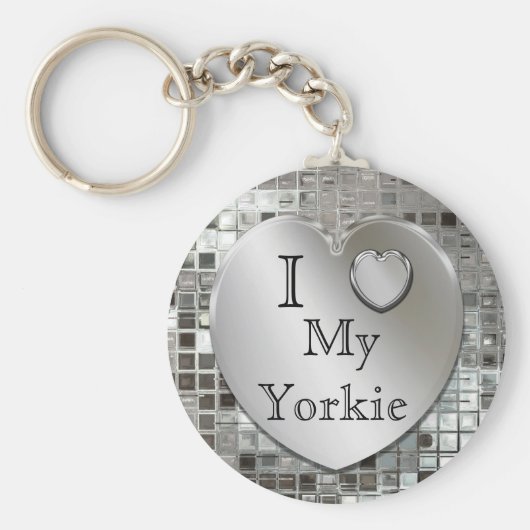 Ik hou van mijn Yorkie Heart Keychain (Voorkant)