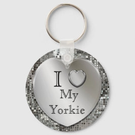 Ik hou van mijn Yorkie Heart Keychain