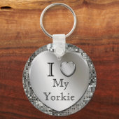 Ik hou van mijn Yorkie Heart Keychain (Voorkant)