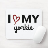Ik hou van mijn Yorkie Muismat (Met muis)