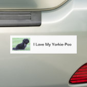 Ik hou van mijn Yorkie-Poo Bumpersticker (Op auto)