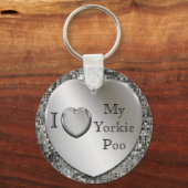 Ik hou van mijn Yorkie Poo Heart Keychain (Voorkant)