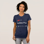 Ik hou van mijn Yorkie Poo (mannelijke hond) T-shirt (Voorkant volledig)