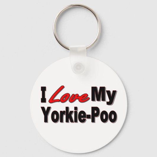 Ik hou van mijn Yorkie-Poo Sleutelhanger (Voorkant)