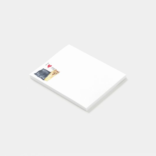 Ik hou van mijn Yorkie Post-it® Notes (Schuin)