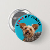 Ik hou van mijn Yorkie Ronde Button 5,7 Cm (Voorkant /achterkant)