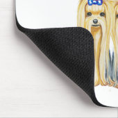 Ik hou van mijn Yorkies Art Design Mousepad Muismat (Hoek)