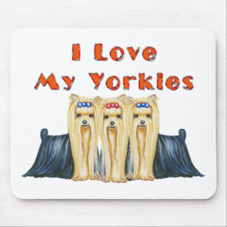 Ik hou van mijn Yorkies Art Design Mousepad Muismat