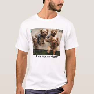 Ik hou van mijn yorkies!!! t-shirt