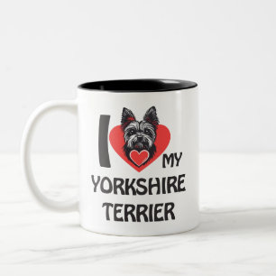 Ik hou van mijn Yorkshire Terrier - Schattigee Yor Tweekleurige Koffiemok