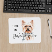 Ik hou van mijn Yorkshire Terrier Watercolo Mousep Muismat