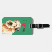 Ik hou van mijn zachte beklede Wheaten Terrier Bagagelabel (Voorkant horizontaal)