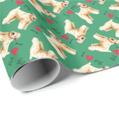 Ik hou van mijn zachte beklede Wheaten Terrier Cadeaupapier (Rol Hoek)