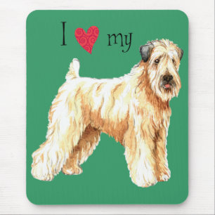 Ik hou van mijn zachte beklede Wheaten Terrier Muismat