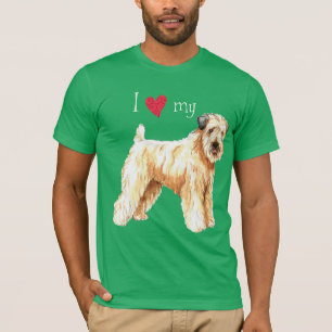 Ik hou van mijn zachte beklede Wheaten Terrier T-shirt