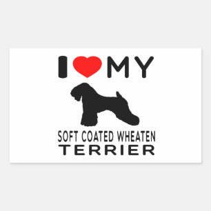 Ik hou van mijn zachte gecoate tarwedrager rechthoekige sticker