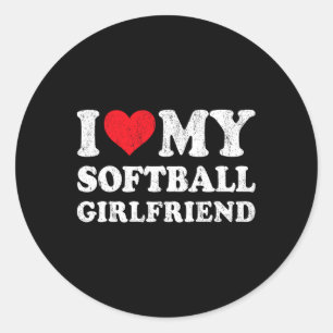 Ik hou van mijn zachte vriendin Fun Fun Boyfriend  Ronde Sticker