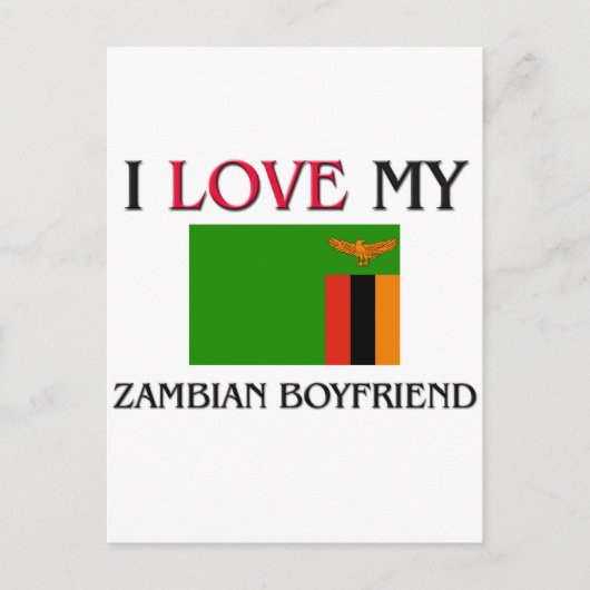 Ik hou van mijn Zambiaanse vriend Briefkaart (Voorkant)