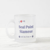 Ik hou van mijn zegelpunt Siamese (Vrouw kat) Matglas Koffiemok (Links)