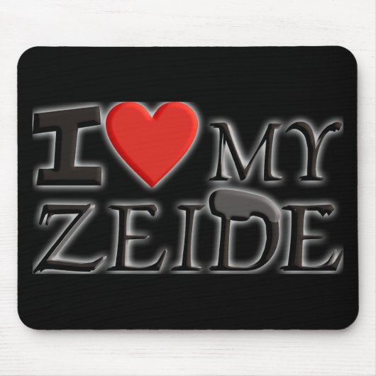 Ik hou van mijn Zeide. Muismat (Voorkant)