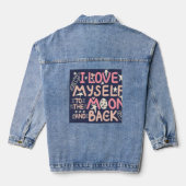 "Ik hou van mijn zelfliefde jas" Denim Jacket (Achterkant)