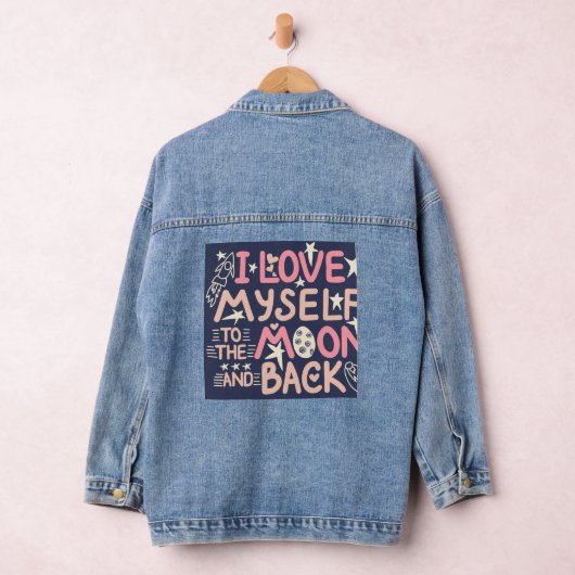 "Ik hou van mijn zelfliefde jas" Denim Jacket (Hangar)