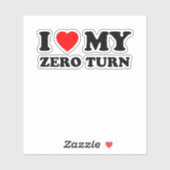 Ik hou van mijn Zero Turn Mower Pap Gift Sticker (Vel)