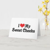 Ik hou van mijn zoete Cheeks Kaart (Gele Bloem)