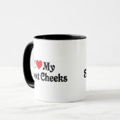 Ik hou van mijn zoete Cheeks Mok (Voorkant links)