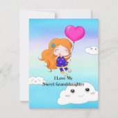 Ik hou van mijn zoete kleindochter...kussen en kus feestdagenkaart (Voorkant)