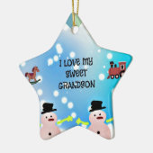 Ik hou van mijn zoete kleinzoon keramisch ornament (Links)