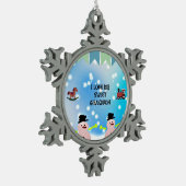 Ik hou van mijn zoete kleinzoon tin sneeuwvlok ornament (Links)