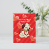 Ik hou van mijn zoete kleinzoon...Valentijn wensen Feestdagenkaart (Staand voorkant)