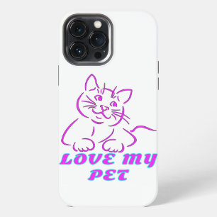 IK HOU VAN MIJN ZOETE ROZE HUISDIERKAT iPhone 13 PRO MAX HOESJE