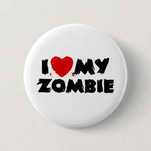 Ik hou van mijn Zombie Ronde Button 5,7 Cm