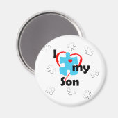 Ik hou van mijn zoon - Autisme Magneet (Voorkant / Achterkant)