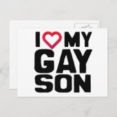 Ik hou van mijn zoon briefkaart (Voorkant / Achterkant)