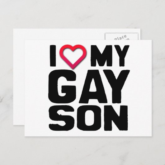 Ik hou van mijn zoon briefkaart (Voorkant / Achterkant)