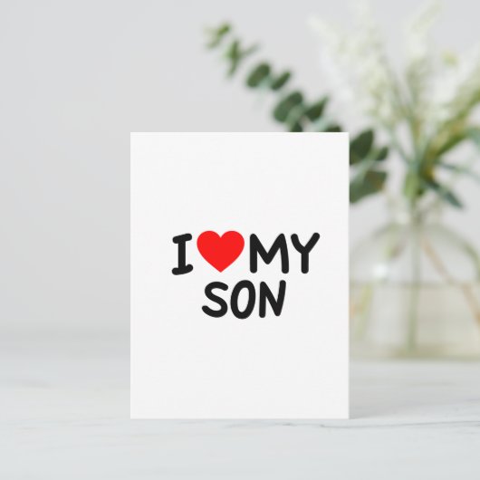 Ik hou van mijn zoon briefkaart (Staand voorkant)