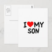 Ik hou van mijn zoon briefkaart (Voorkant / Achterkant)
