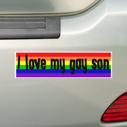 Ik hou van mijn zoon bumpersticker (Op auto)