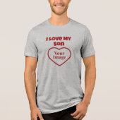 Ik hou van mijn zoon foto Tri-Blend shirt (Voorkant)
