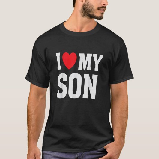 Ik hou van mijn zoon Oude ouders Moeder Pap T-shirt (Voorkant)